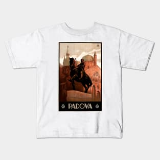 PADOVA ITALY Padua Gattamelata Vintage Italian ENIT Travel Kids T-Shirt